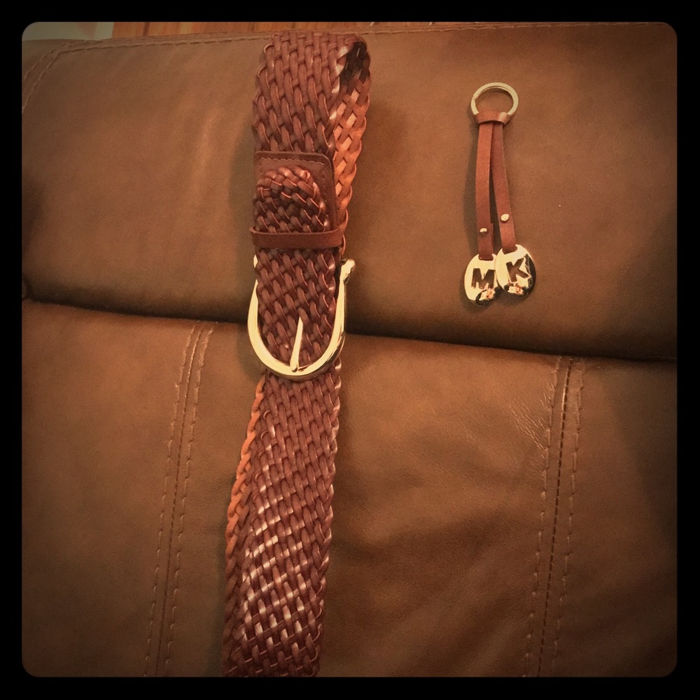 Michael Kors Authentic Brown braided belt!